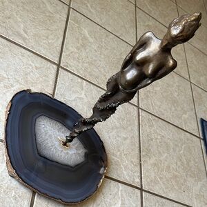Bronze Sculpture on Blue Agate Base by Dale Montagne